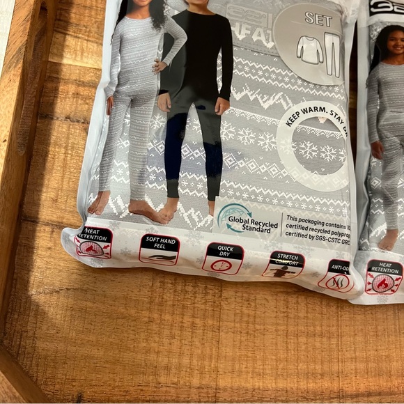 2 Pks 32 Degrees HEAT Kids Long Sleeve Top + Legging Sets Large 12/14 NEW - Picture 4 of 5